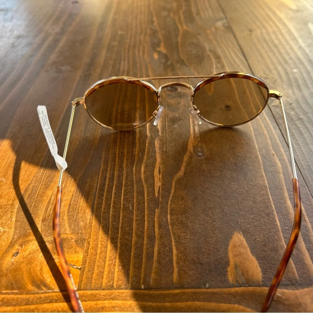 Free People Brown and Gold Sunglasses - Picture 4 of 5